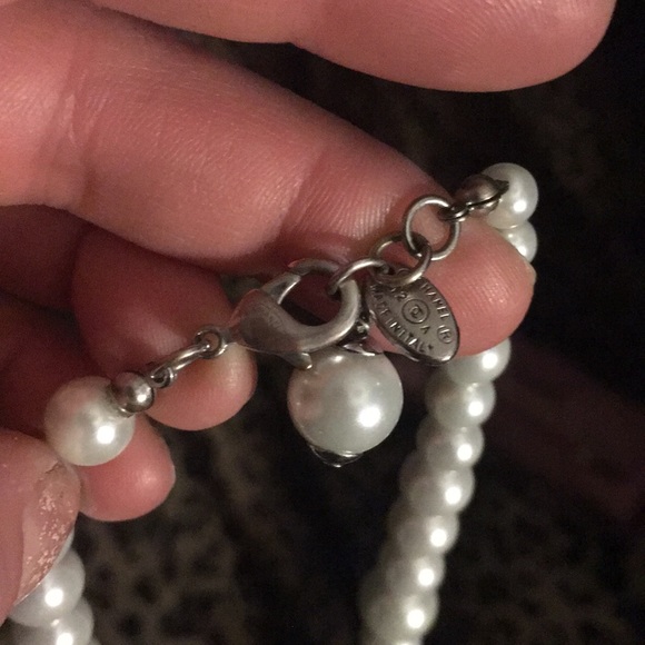 COPY - Chanel pearl beaded necklace with crystals - Picture 2 of 5